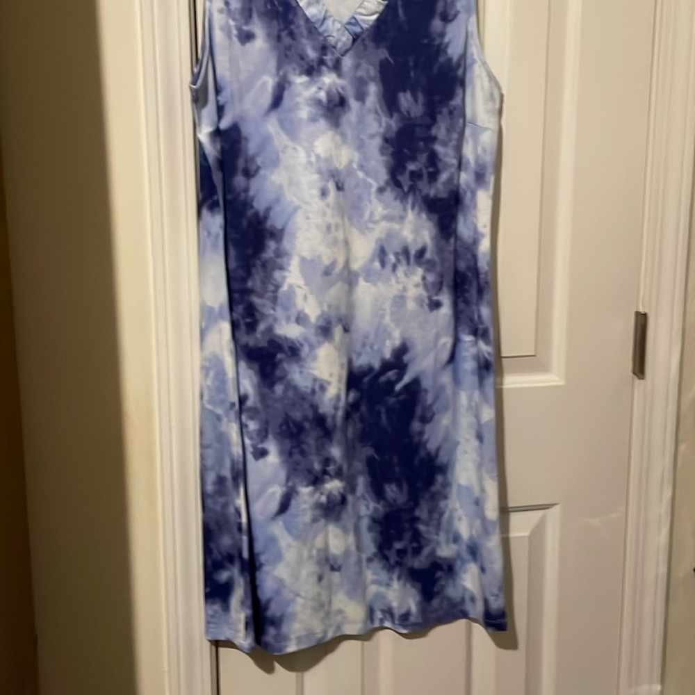 Kim Gravelle Beach Blue and Purple and White Sheath Dress Great for Golf 
NWOT - Picture 5 of 7